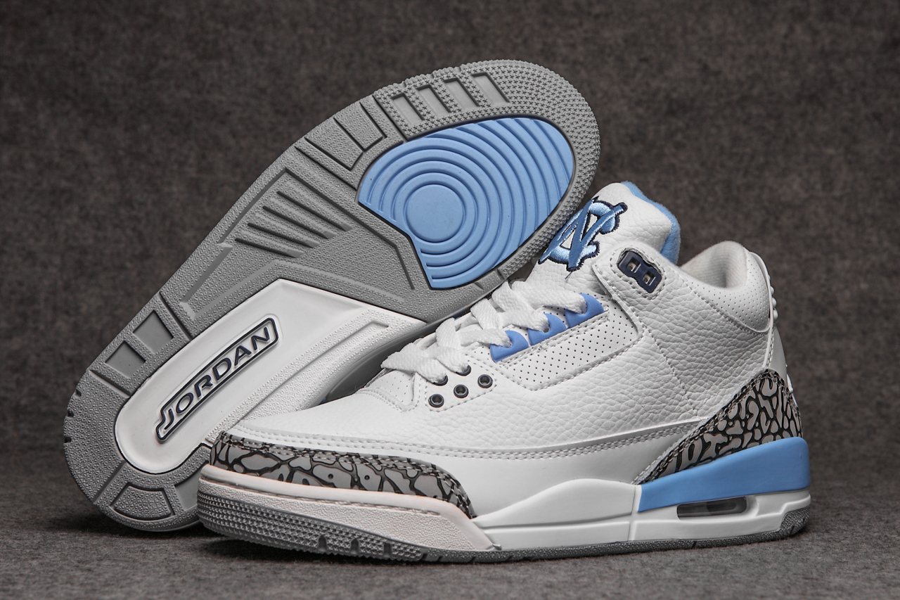 New Air Jordan 3 CN White Cement Grey Baby Blue Shoes